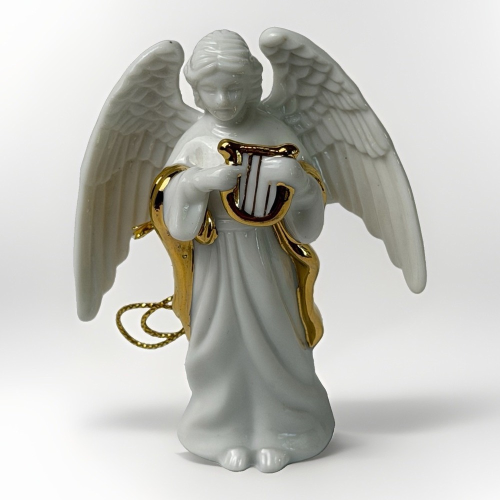 Porcelain  3" Christmas Angel Ornament Crystal Cathedral NEW